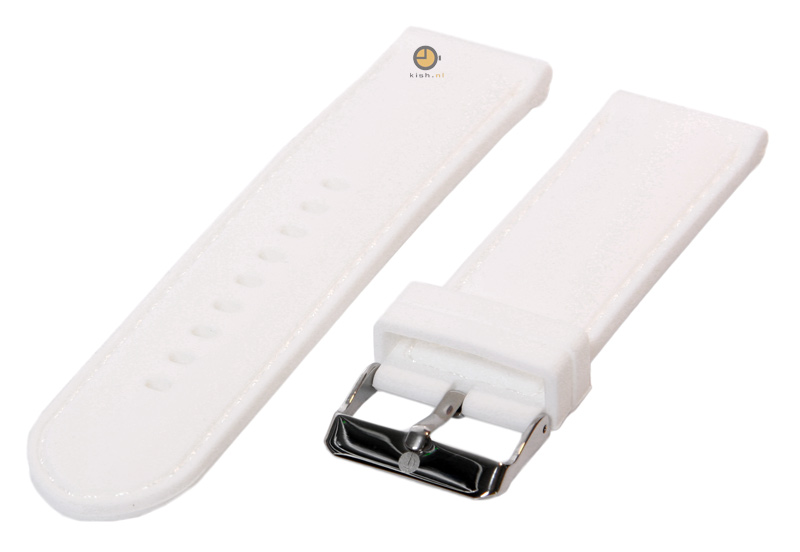 Watchstrap 22mm white silicone