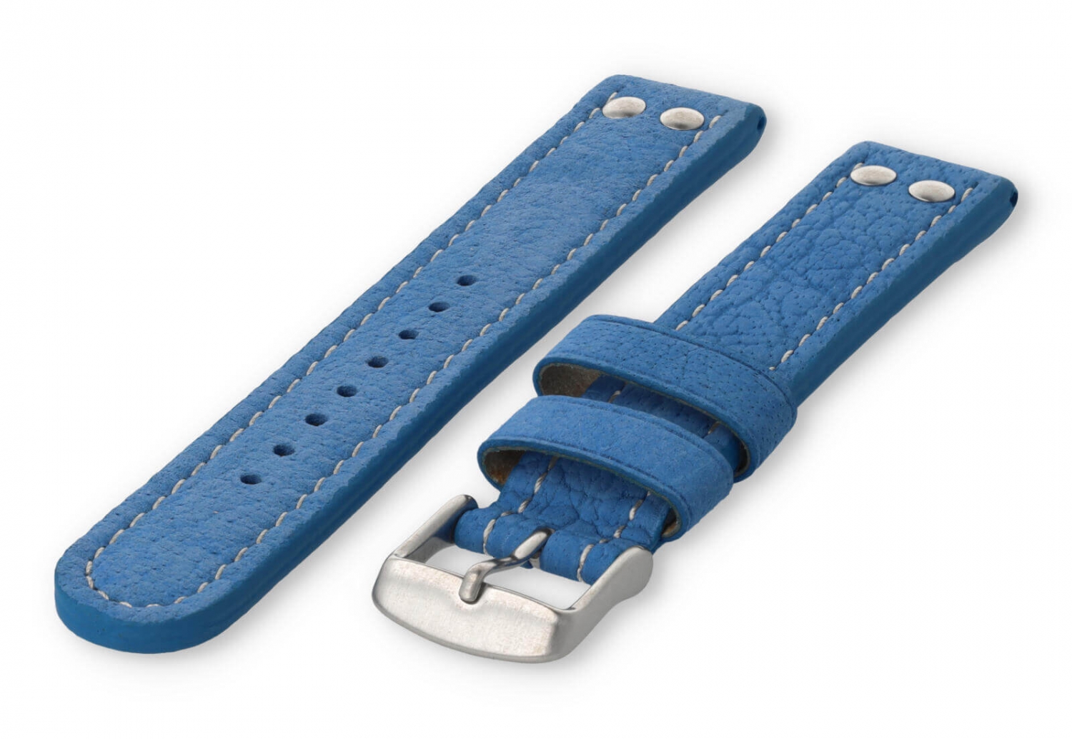 Flieger watch band 18mm lightblue leather