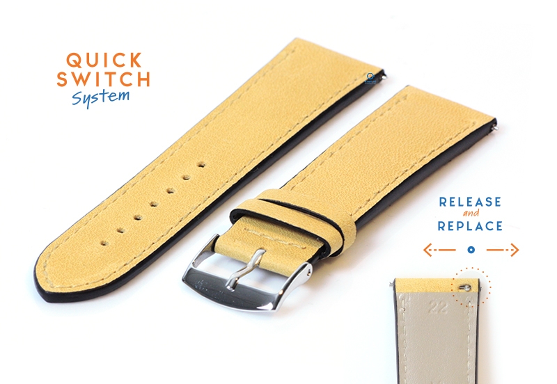 Watchstrap 22mm yellow