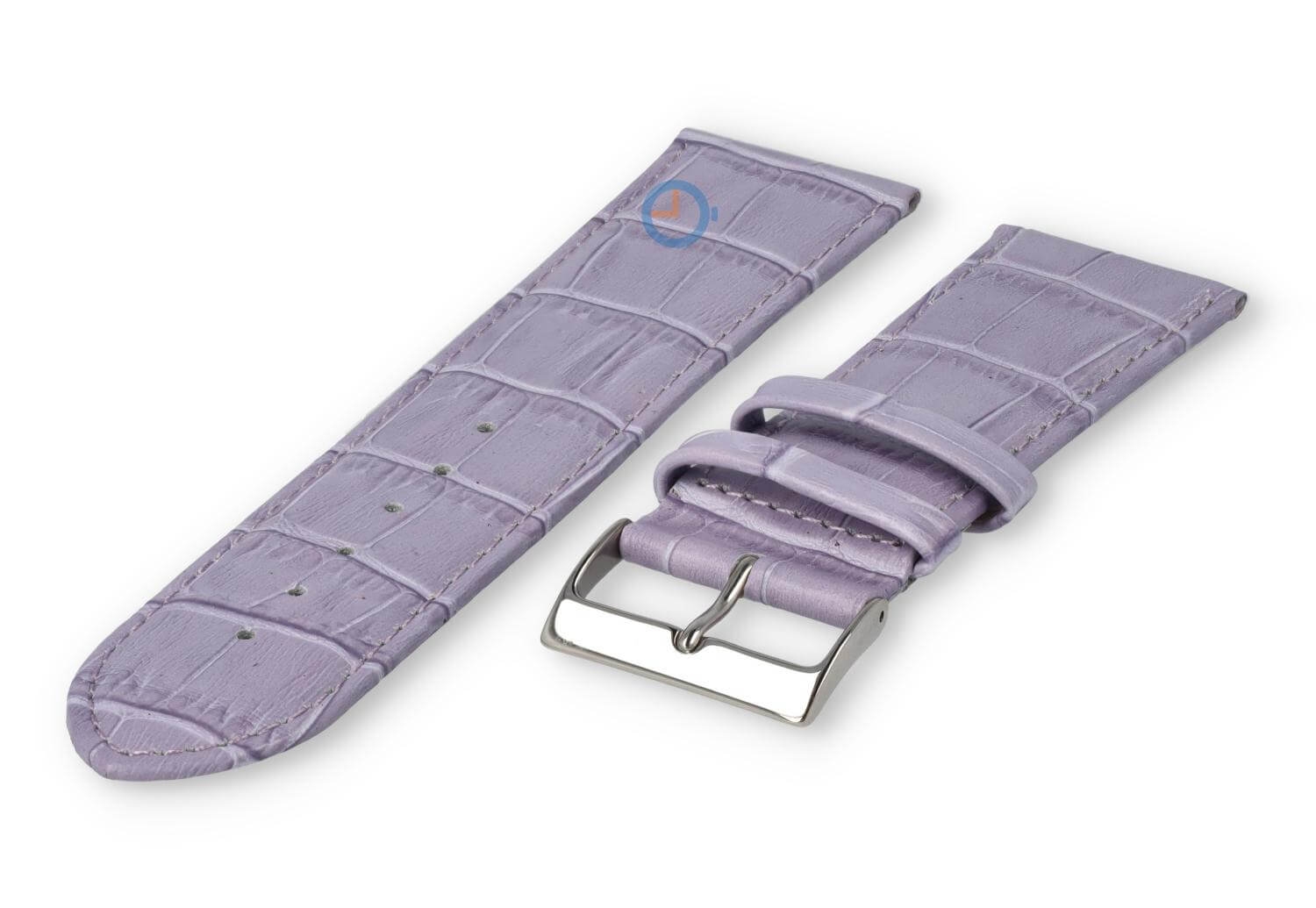 Basic croco watch strap - 24mm - lavender