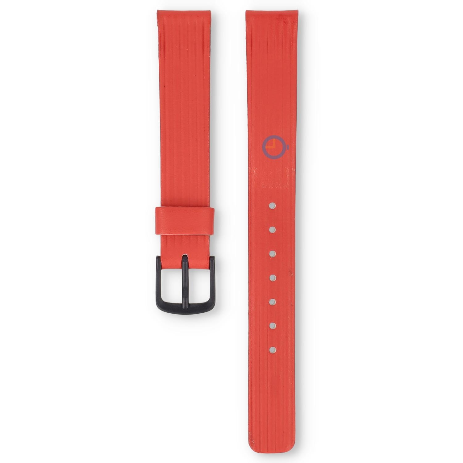 Universal 13mm red  leather watch strap - Pulsar