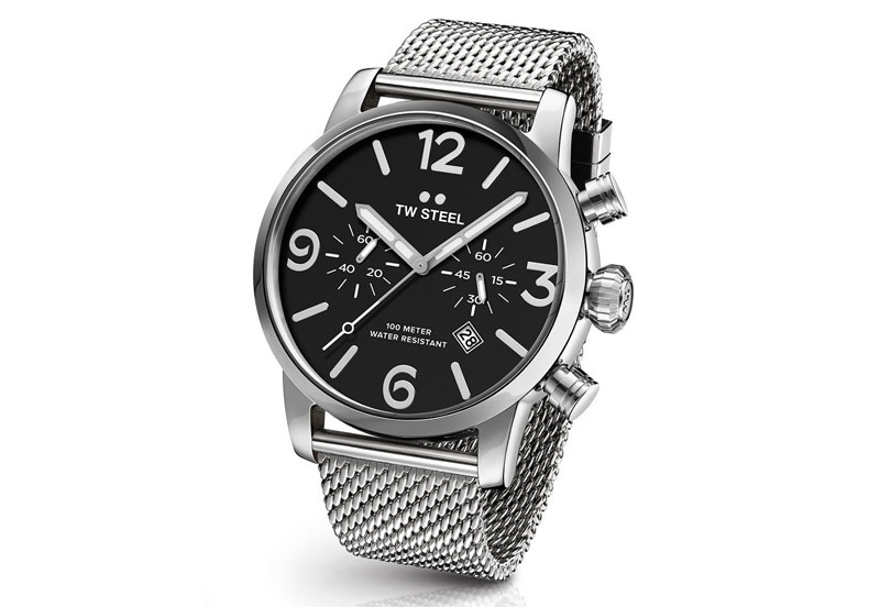 TW Steel Maverick MB13 watch strap silver - 22mm