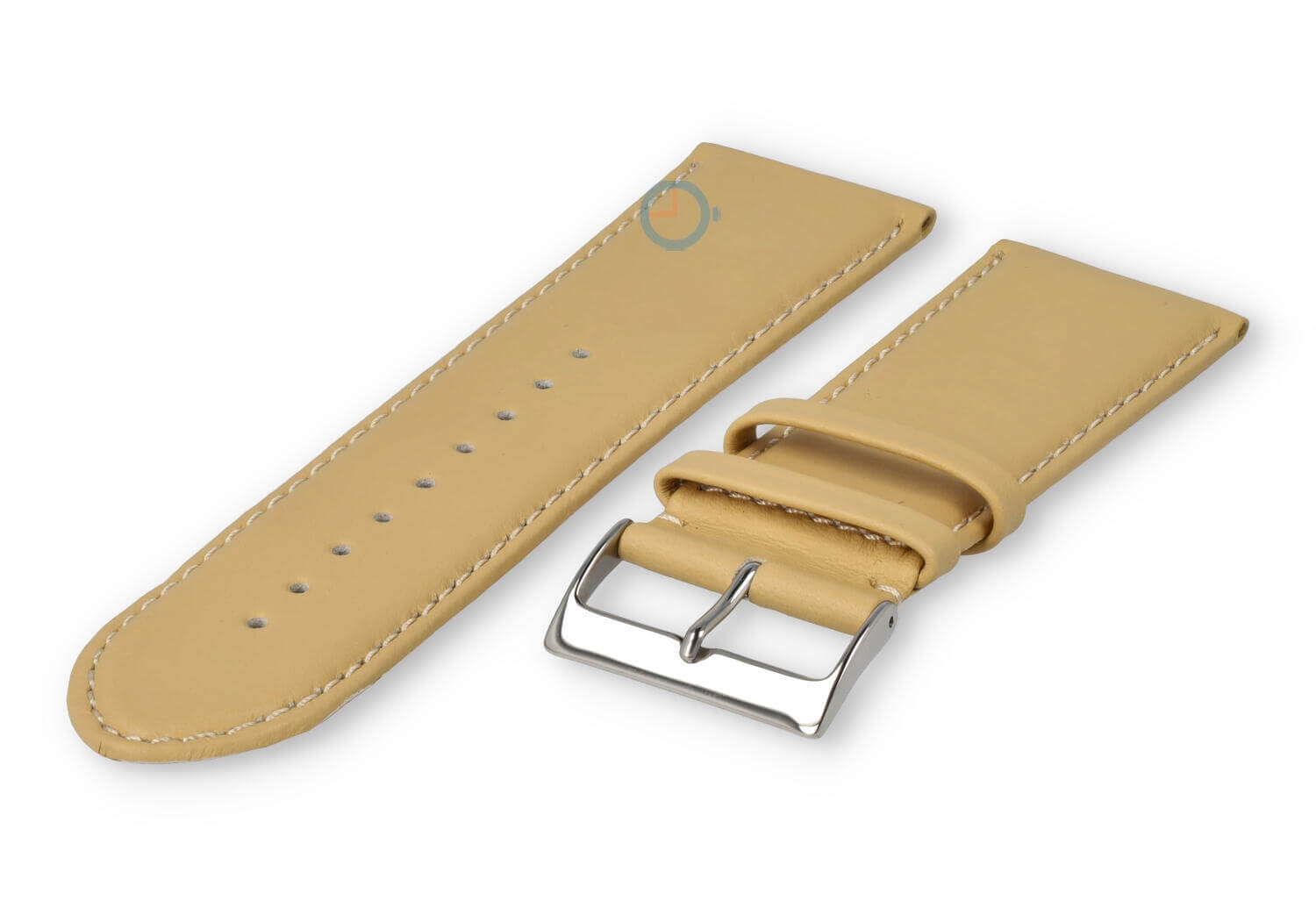 26mm watch strap smooth leather - vanilla