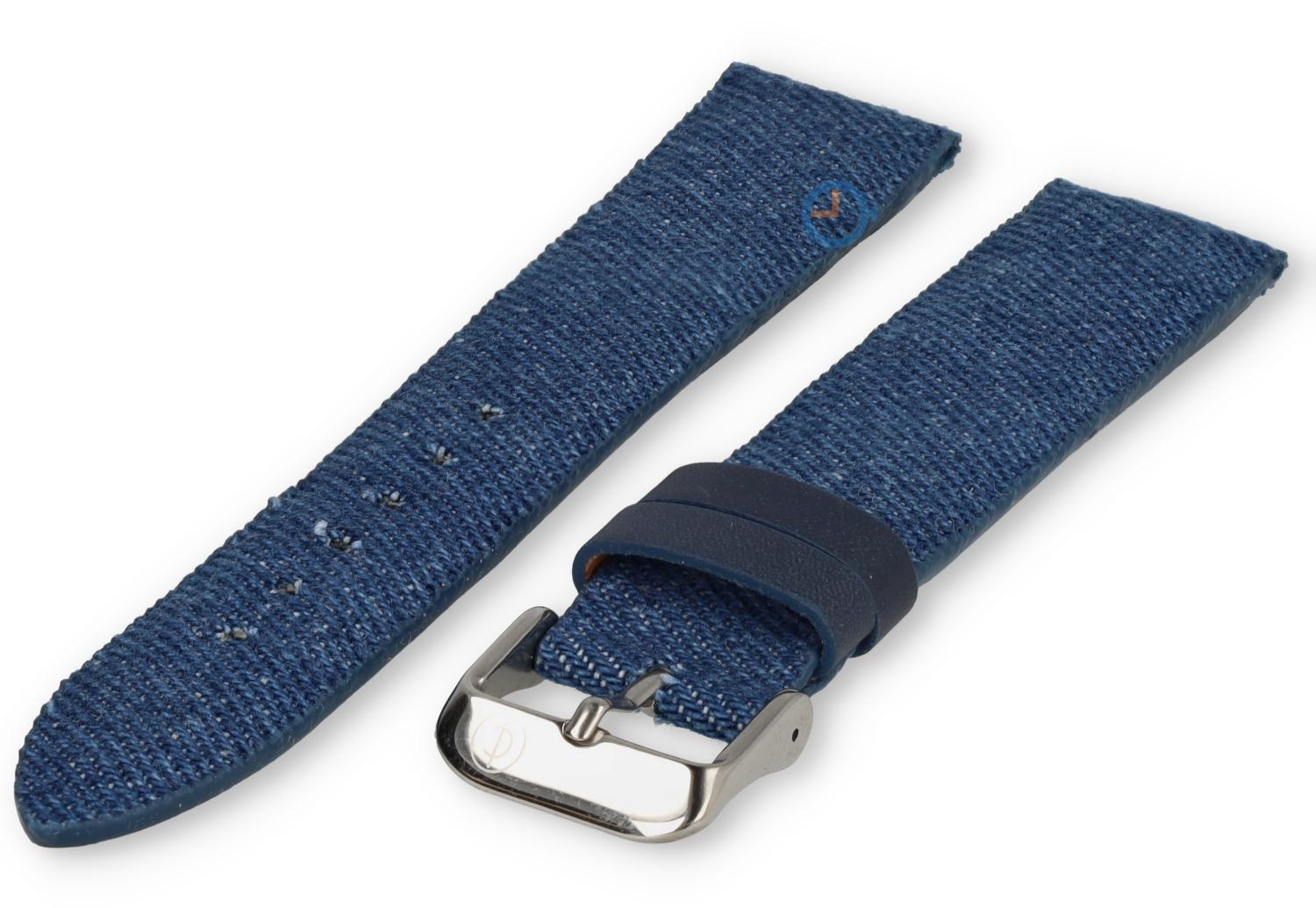22mm denim strap - blue