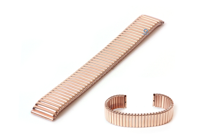 Watchstrap 18mm flexible steel rosegold