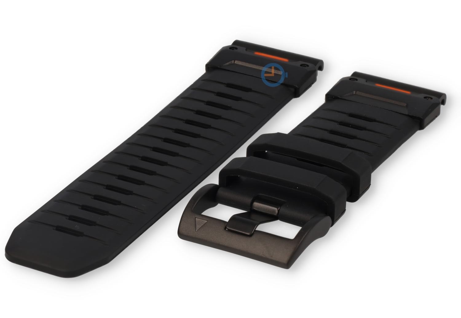 Fluororubber watch strap for Garmin Fenix 7X - black