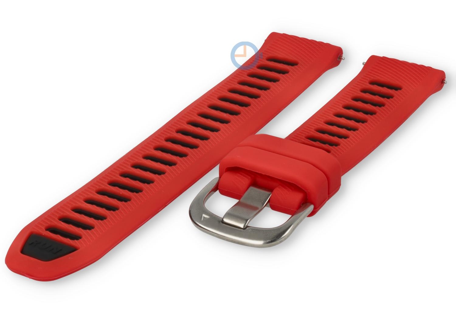 Run watch strap 18mm silicon - Red Black
