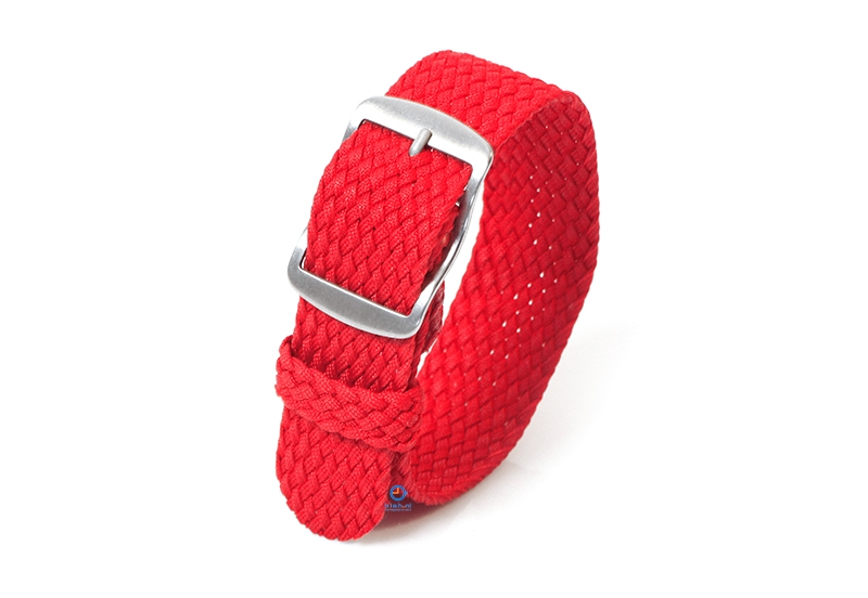 Perlon watch band 22mm red
