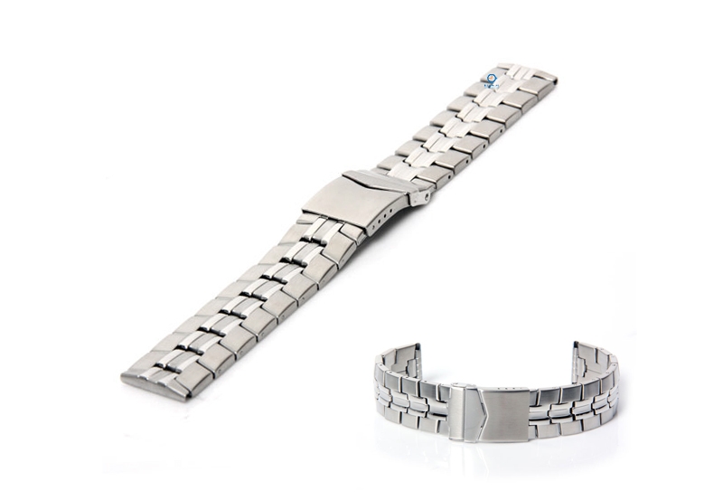 Watchstrap 20mm steel silver
