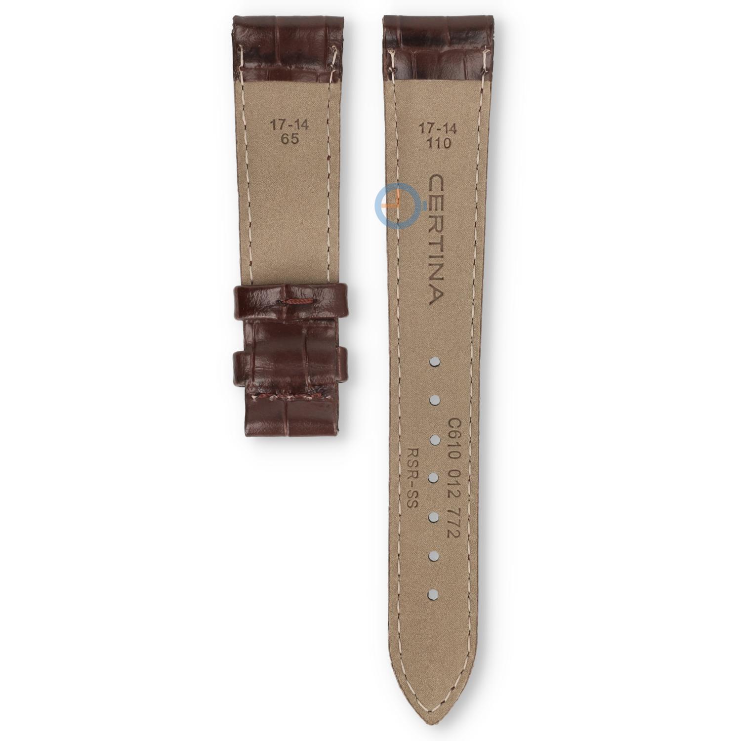 Certina strap C0012171629700A 17/14mm without clasp leather
