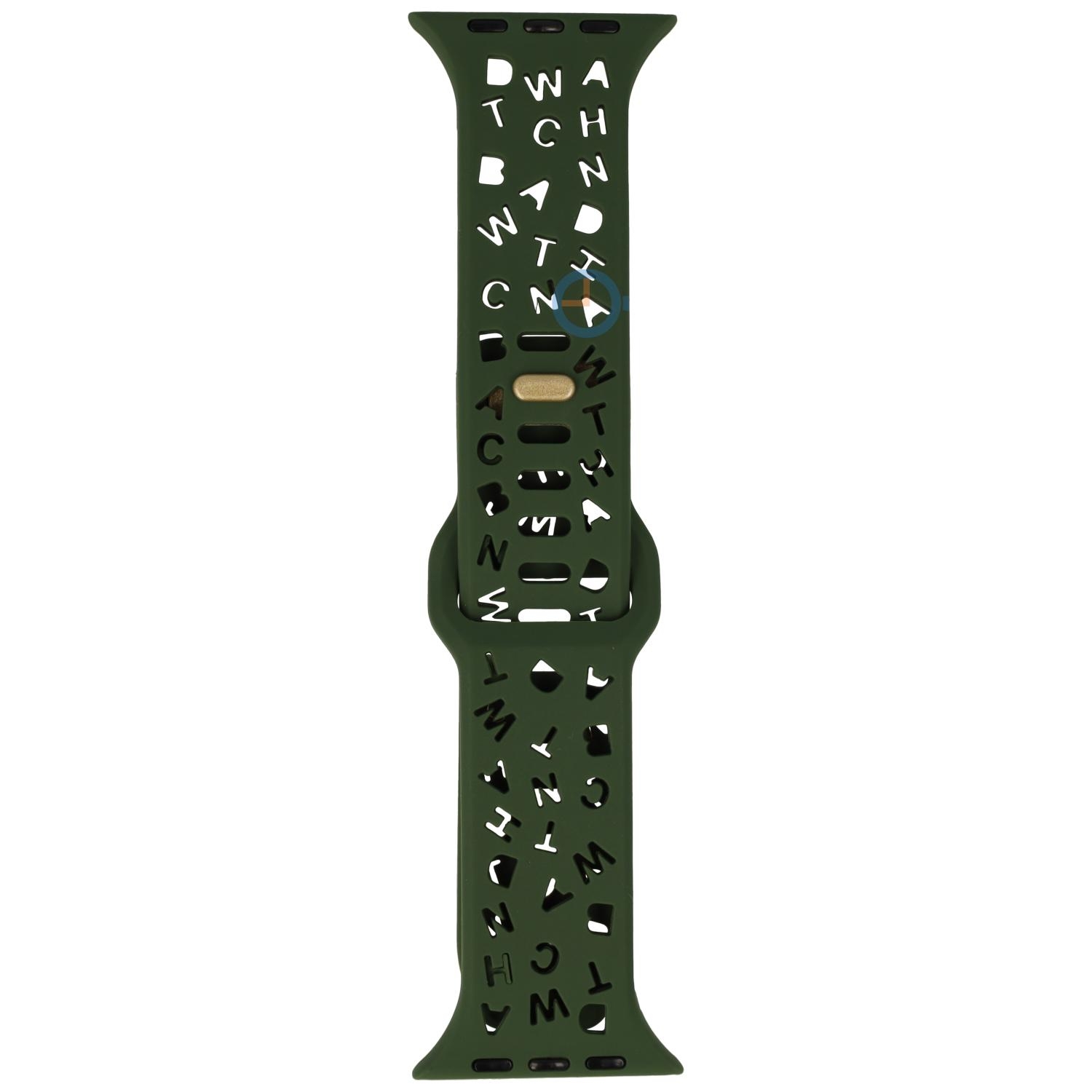 Letter Silicon strap - Apple Watch 41mm - Green
