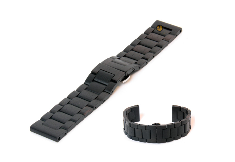 Wooden watchstrap 20mm Blackwood