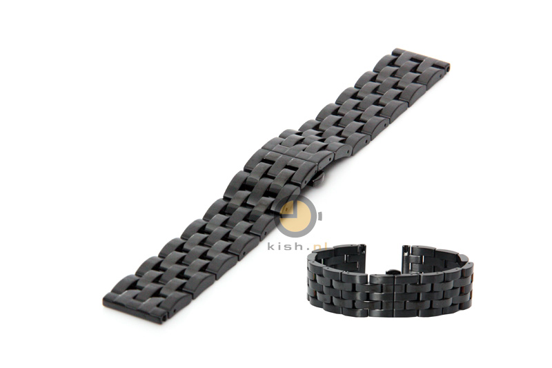 Watchstrap 18mm black steel
