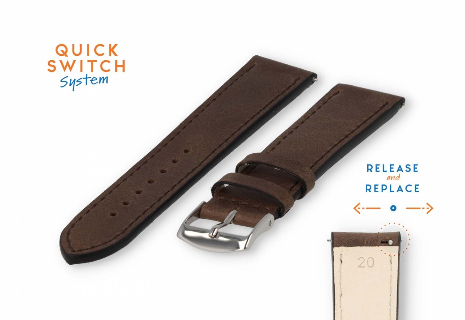 Watchstrap 20mm nut