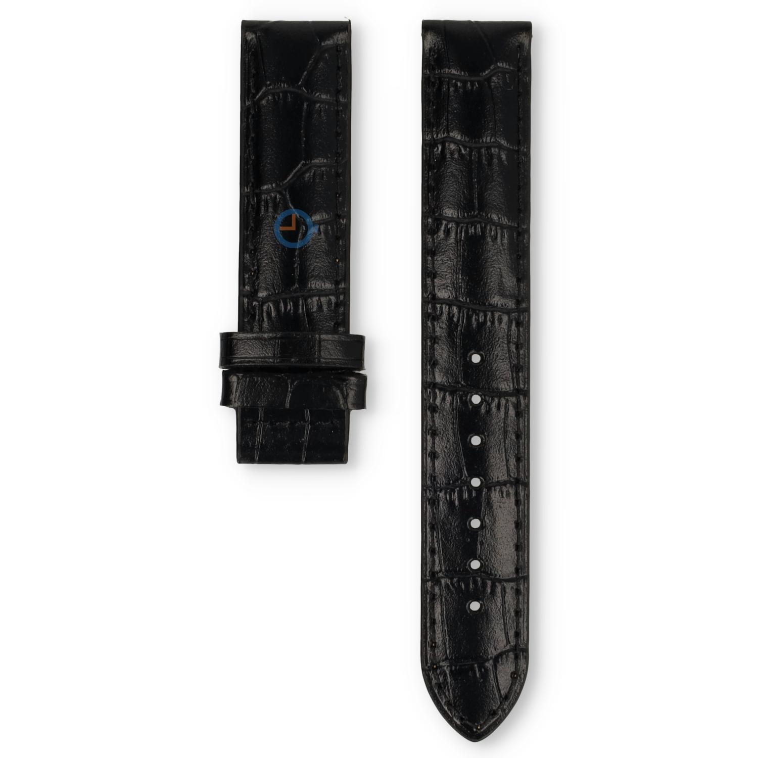 Tissot watch strap T9062177605200 black leather