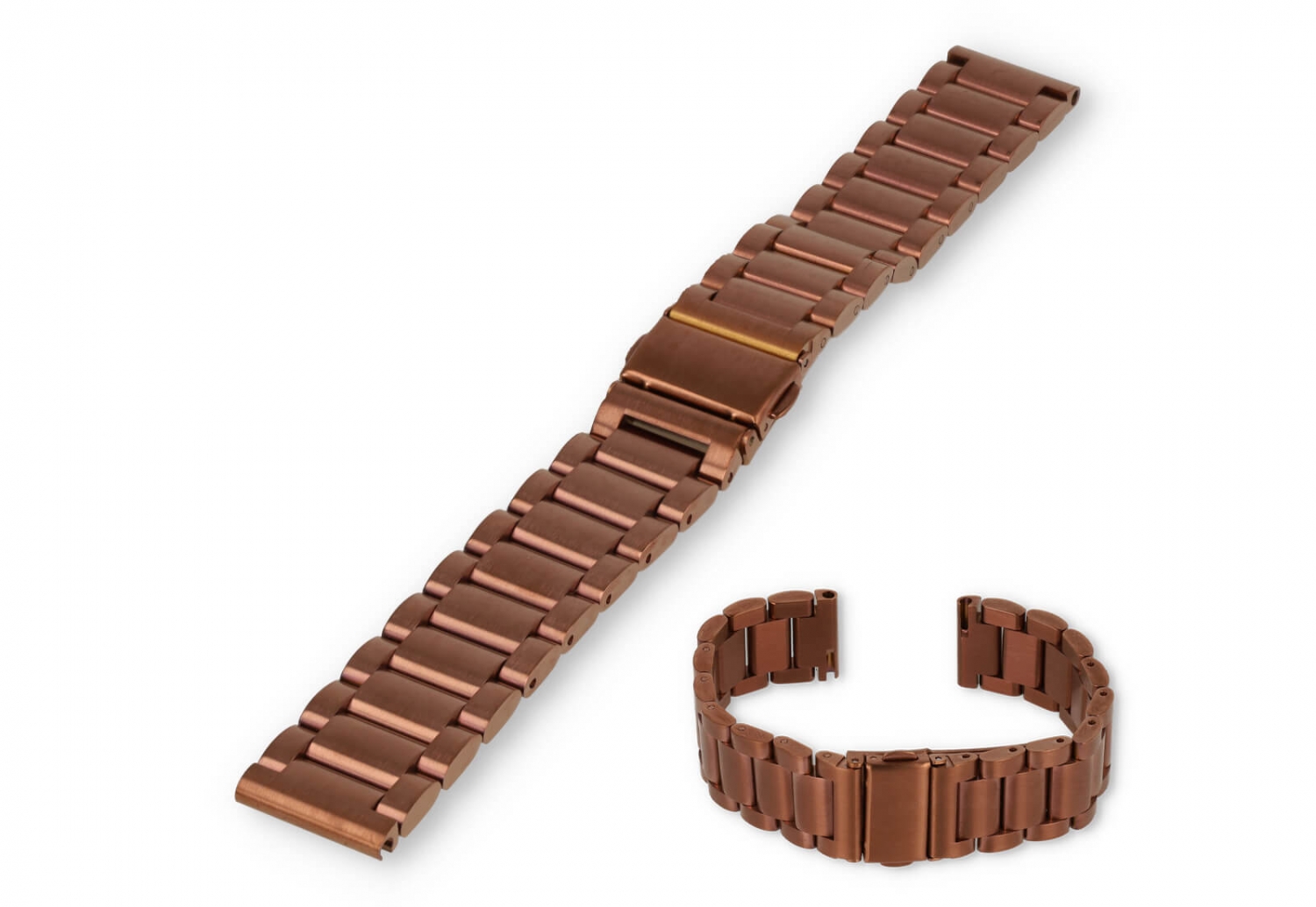 Watch strap 18mm matt steel - bronze