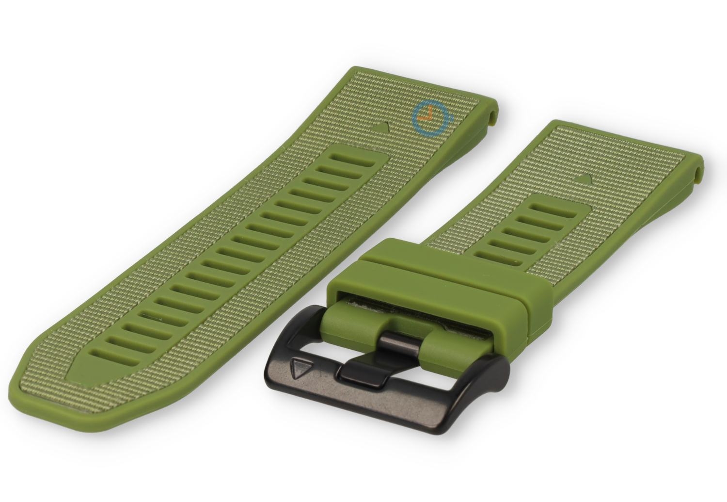Silicone/nylon strap with QuickFit 26mm - forest