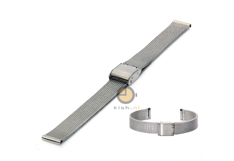 Mesh watchstrap 12mm silver