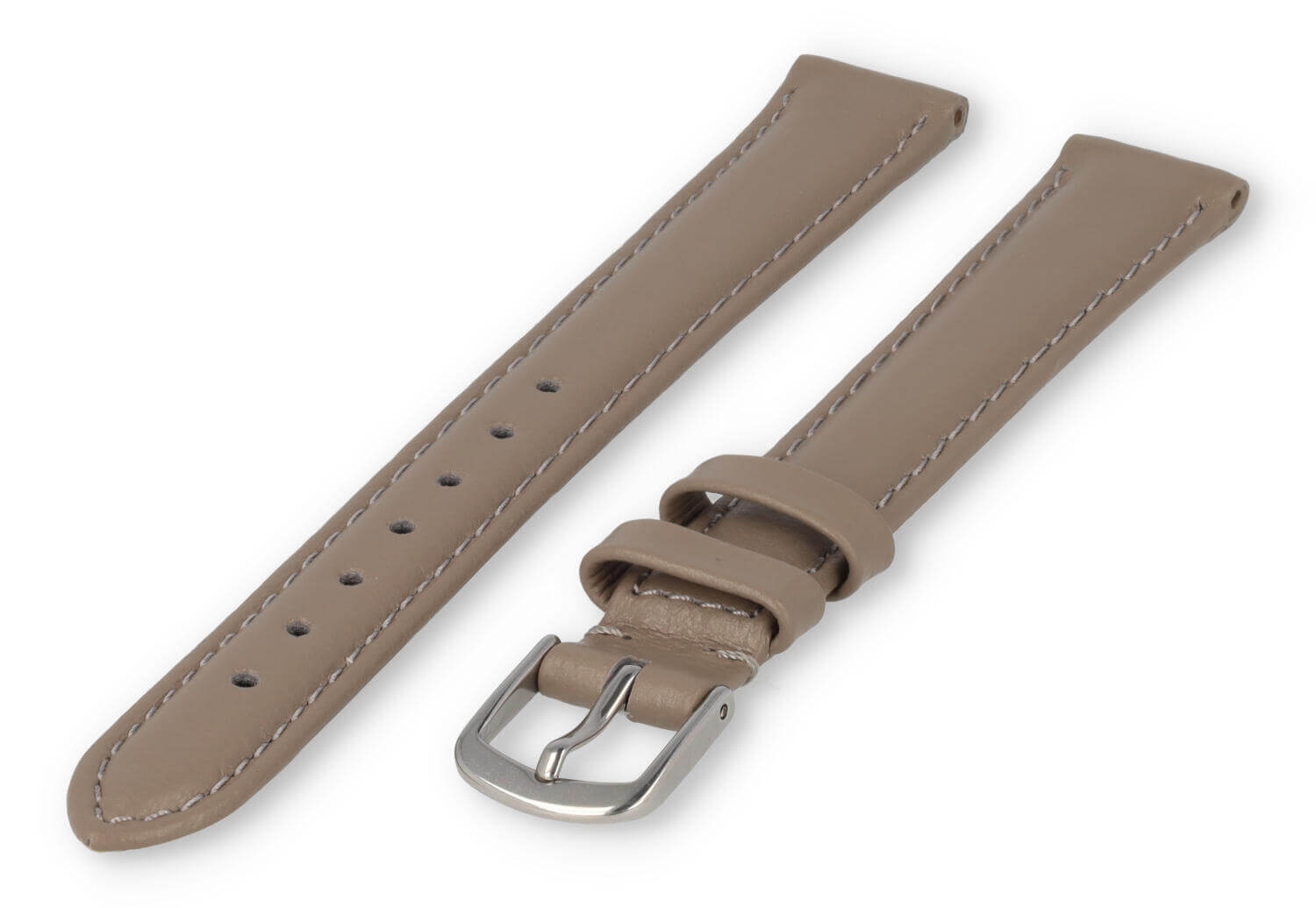 XL watch strap smooth leather - 16mm - taupe