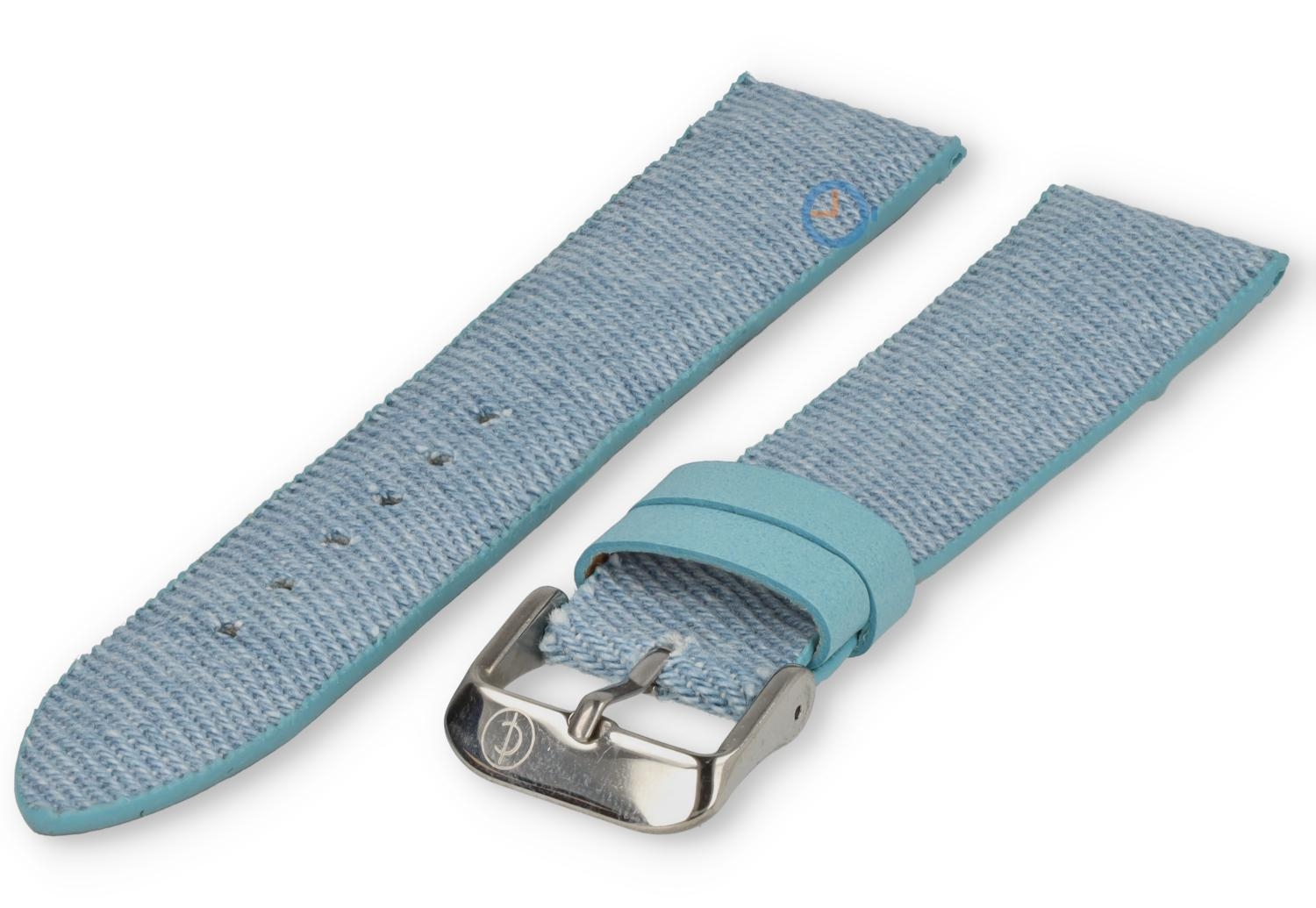 22mm denim strap - lightblue