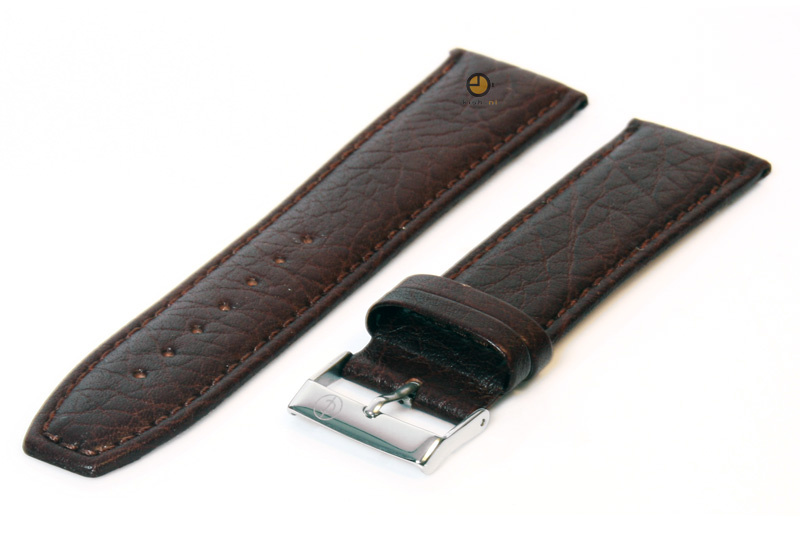 Watchstrap 22mm classic darkbrown leather
