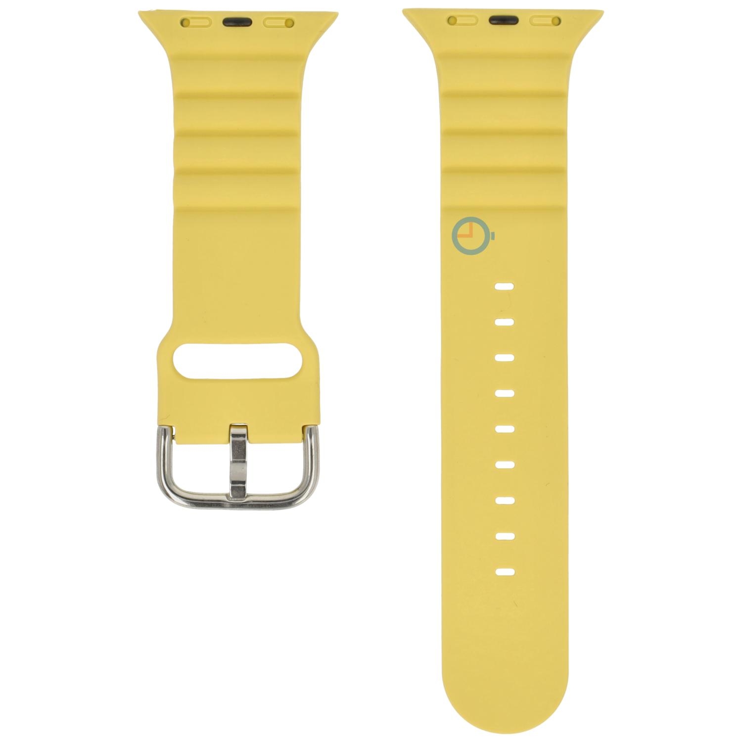 Silicon watch strap Apple Watch 45mm - Yellow