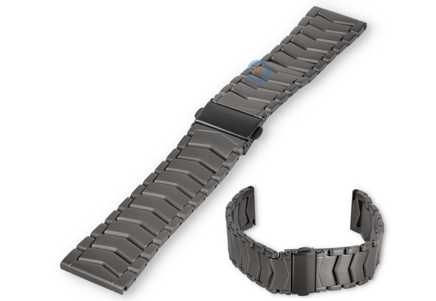 22mm V-link watch strap - gray metal