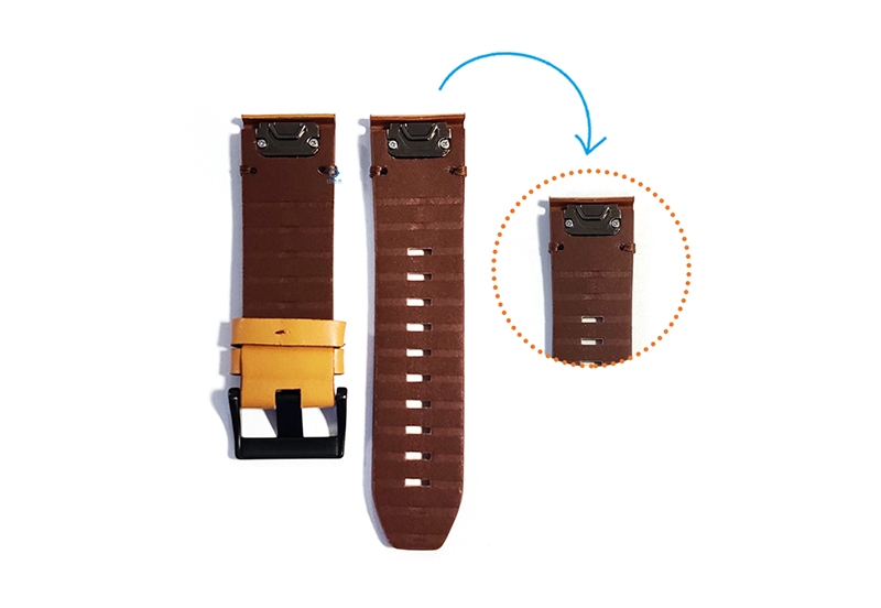 Garmin Fenix 6X horlogeband lichtbruin leer