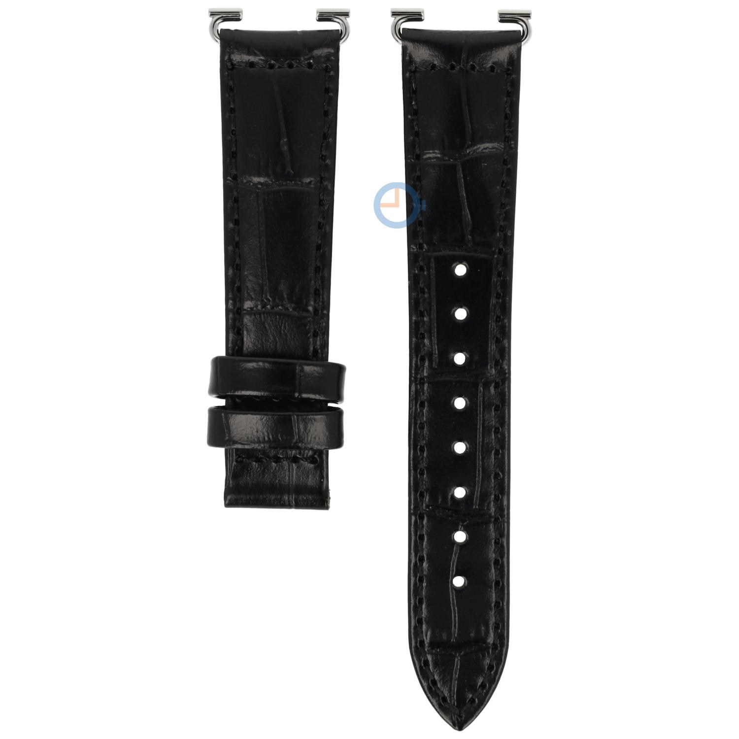 Tissot watch strap T1285051601200 black leather