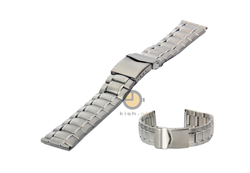 Watchstrap 20mm steel silver