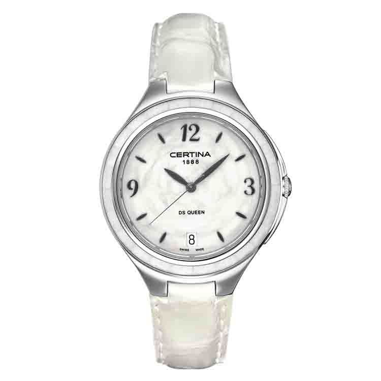 Certina leather strap C0182101601700A 17/14mm white