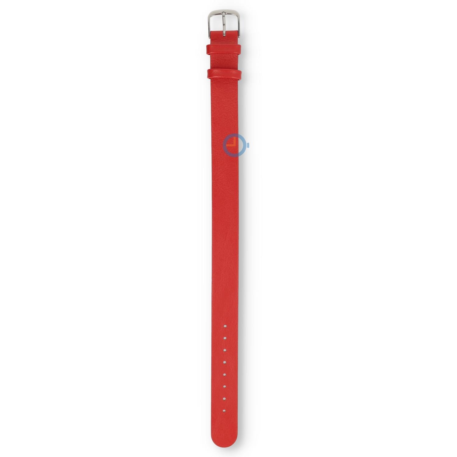 One-piece leather strap - 16mm - red