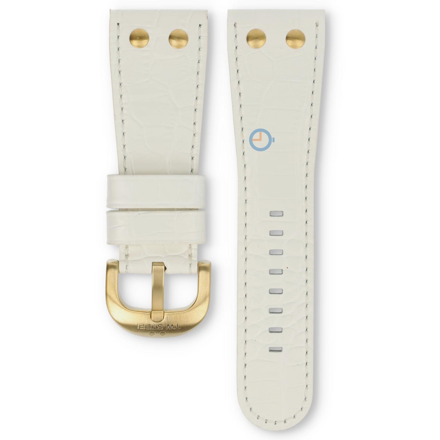 TW Steel Goliath watch strap white - 30mm