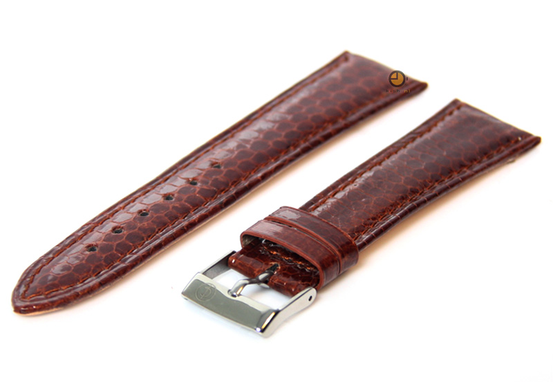 Watchstrap 22mm brown snake leather