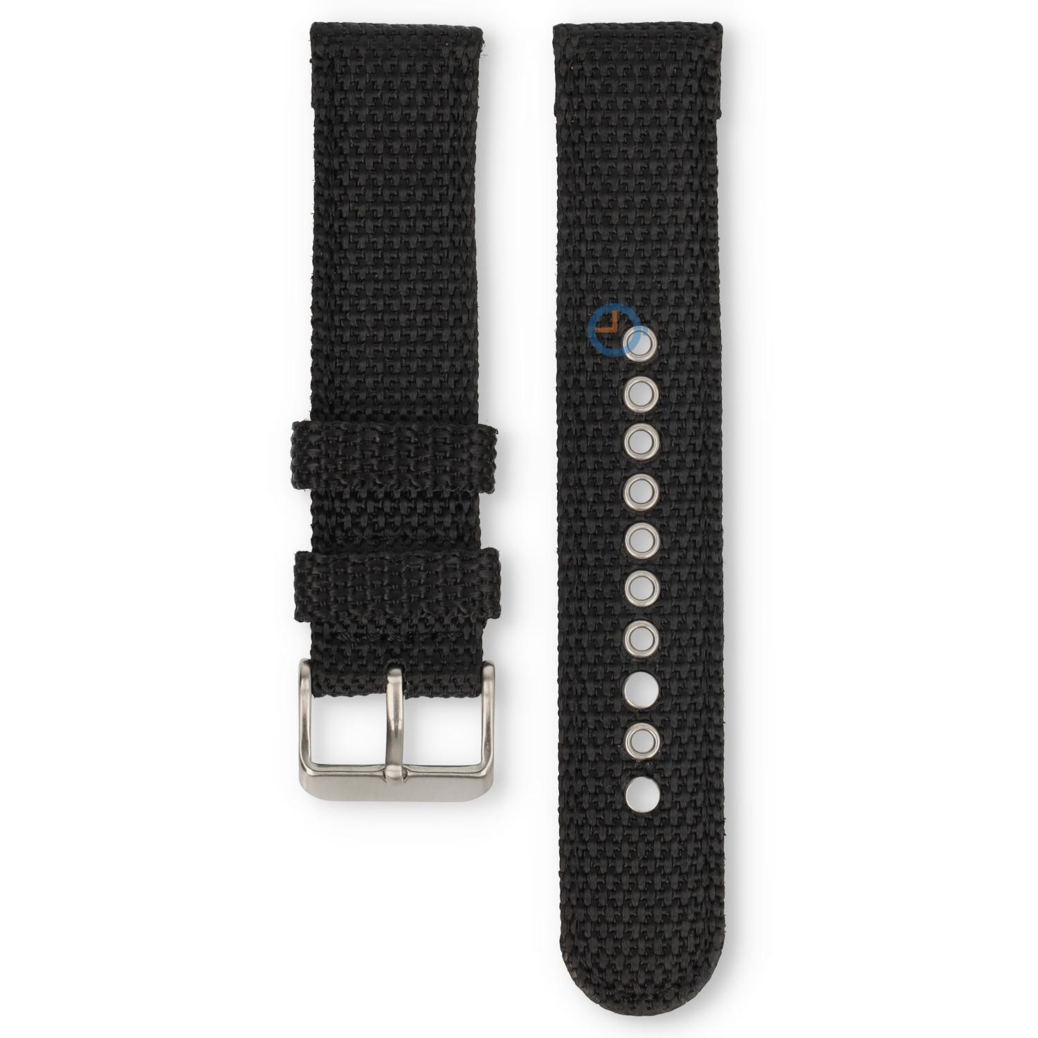 Universal 20mm leather watch strap with fabric - Pulsar