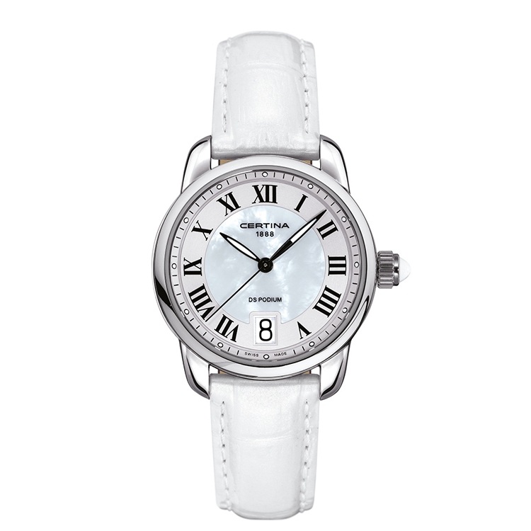 Certina leather strap C0252101611801A 16/14mm white