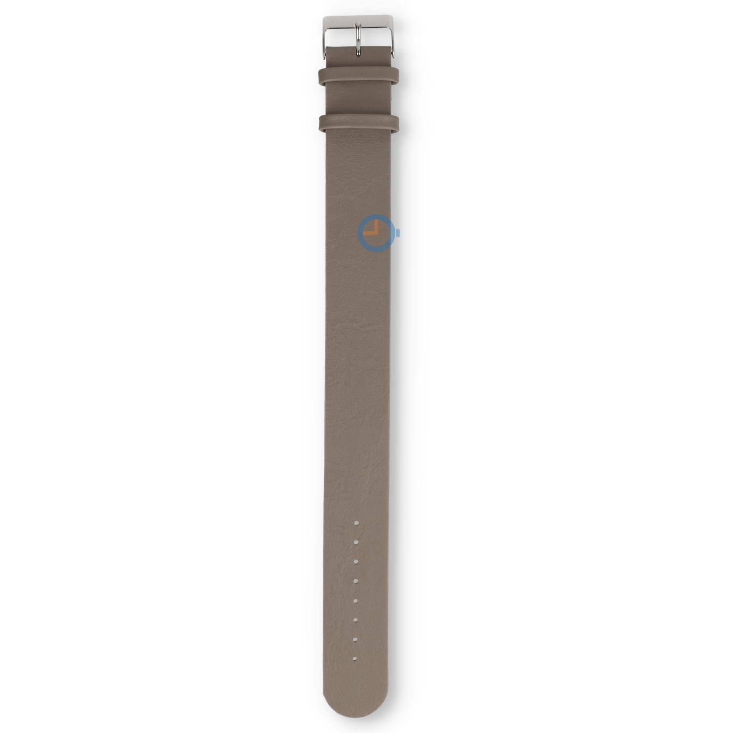 One-piece leather strap - 24mm - taupe