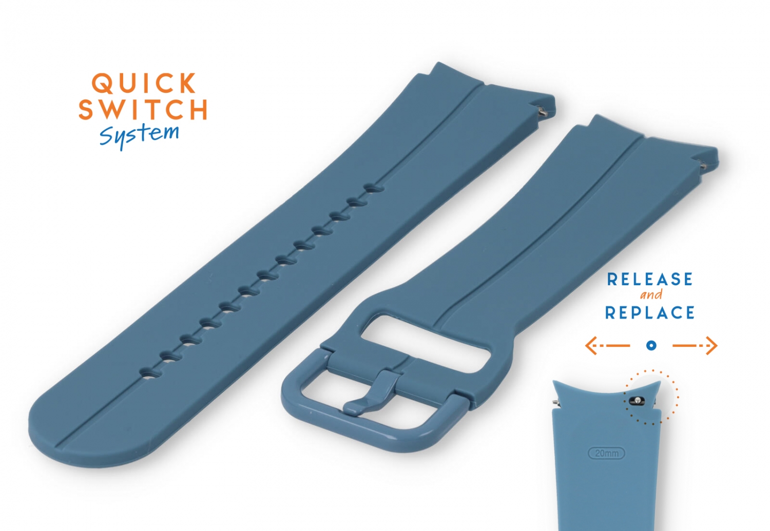 Samsung Galaxy Watch 5 watch band bluegrey - 20mm