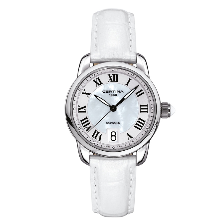 Certina leather strap C0252101611801A 16/14mm white