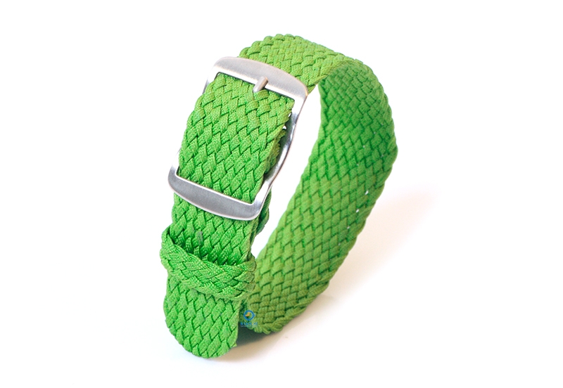 Perlon watch band 22mm green