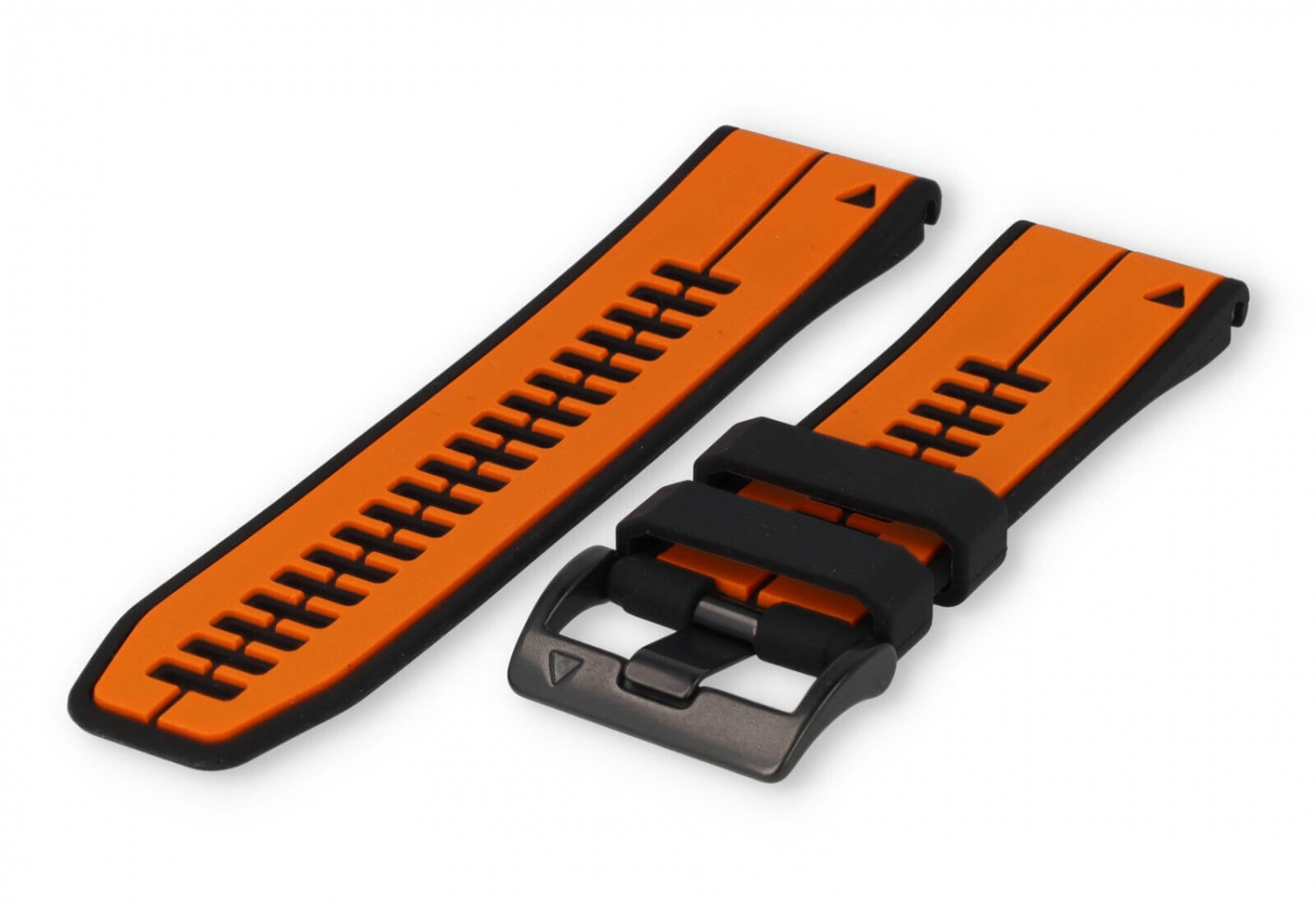 Garmin Fenix 7X watch band rubber - black/Orange