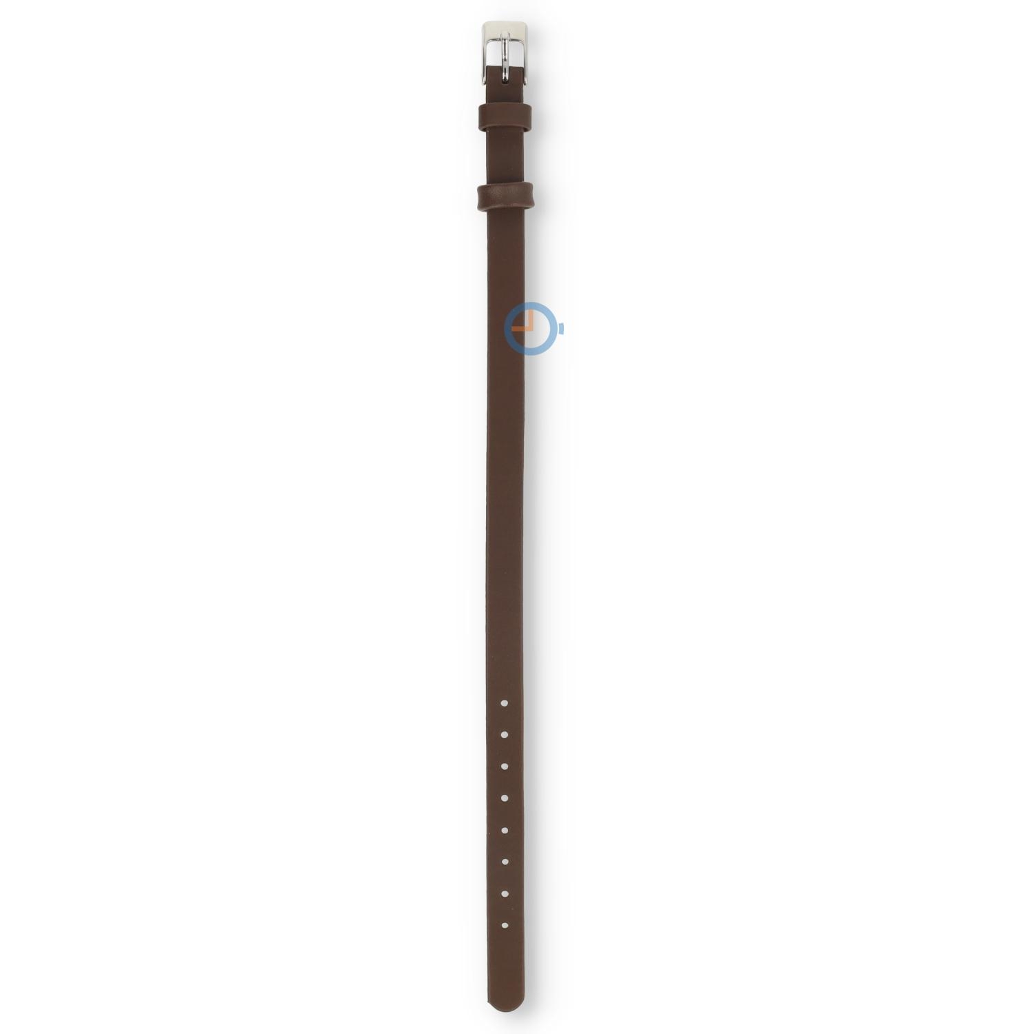 One-piece leather strap - 8mm - dark brown
