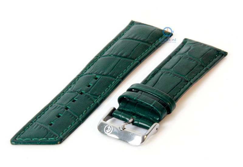 Watchstrap 24mm green leather