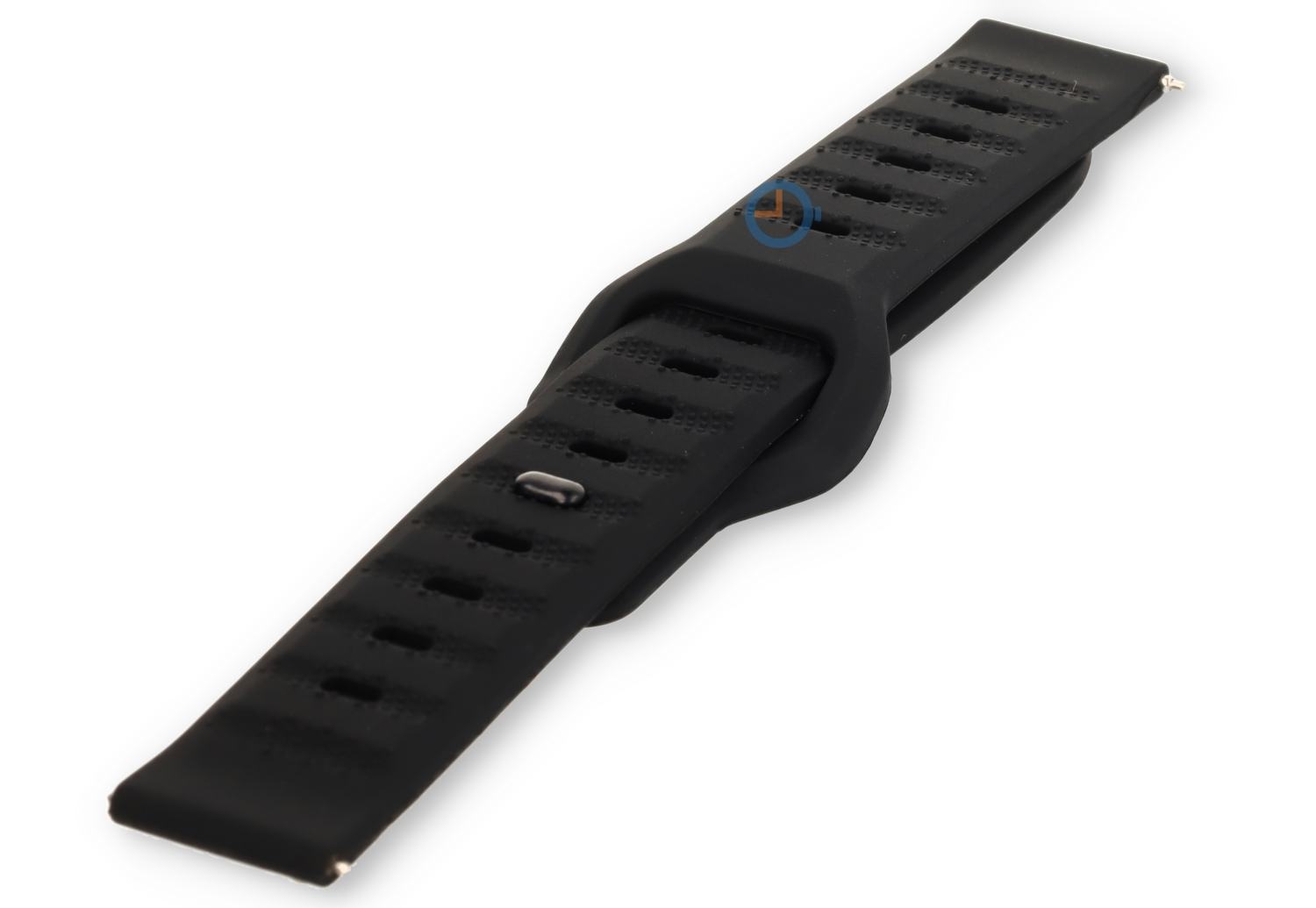 18mm silicone strap - tuck under - black