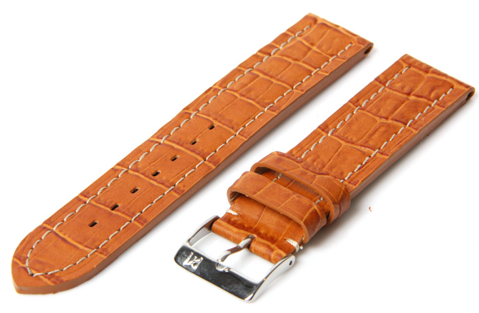 Watchstrap 24mm brown croco