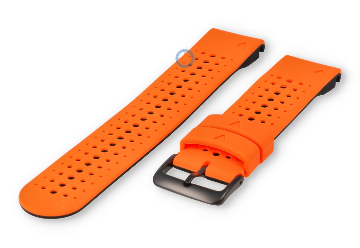 QuickFit 22mm strap - Garmin Fenix 7 - orange/black