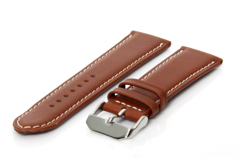 Watchstrap 24mm brown eco-friendly cowhide