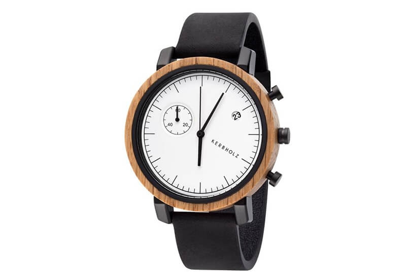 Kerbholz watch strap Franz Oak Black