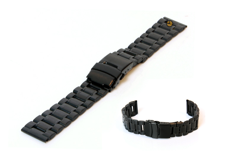 Watchstrap 16mm stainless steel matt black