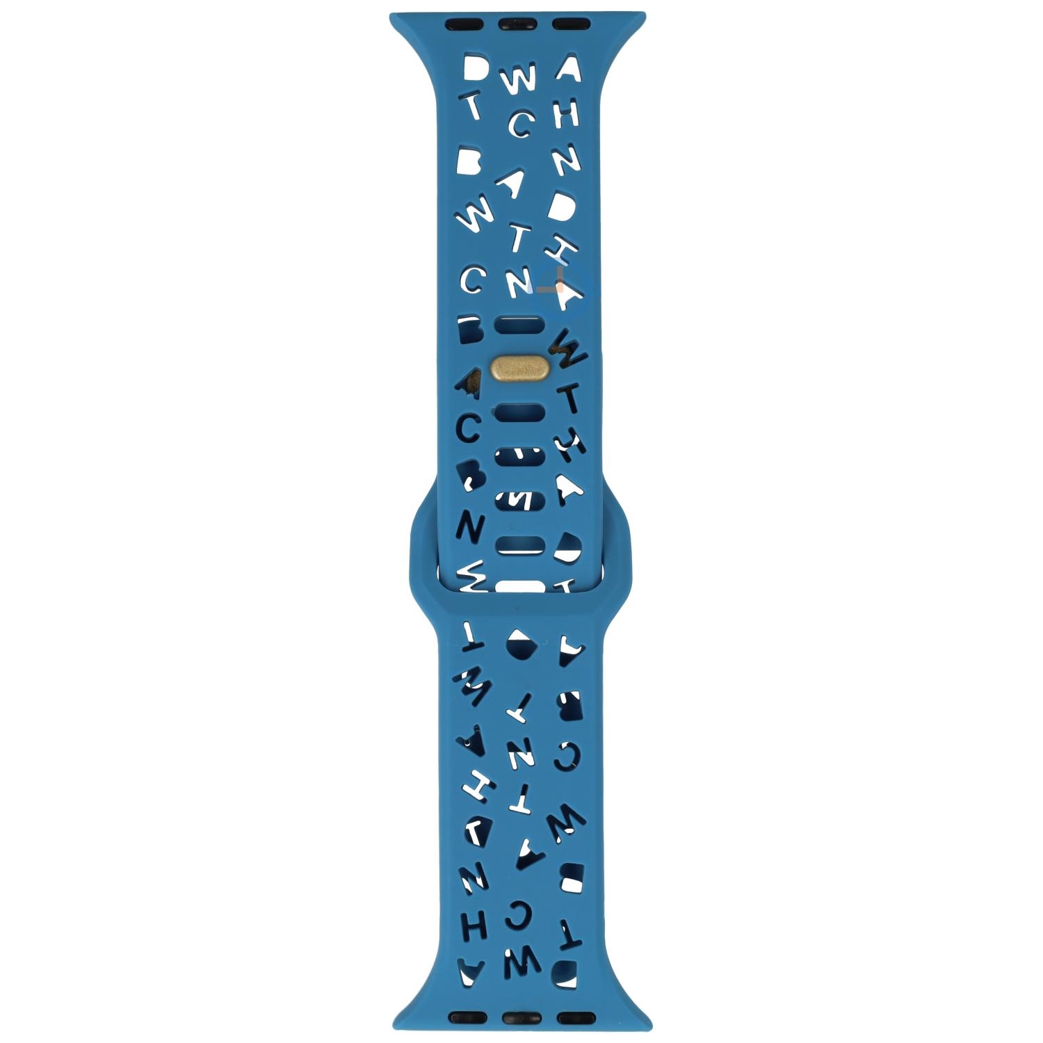 Letter Silicon strap - Apple Watch 41mm - Light-Blue